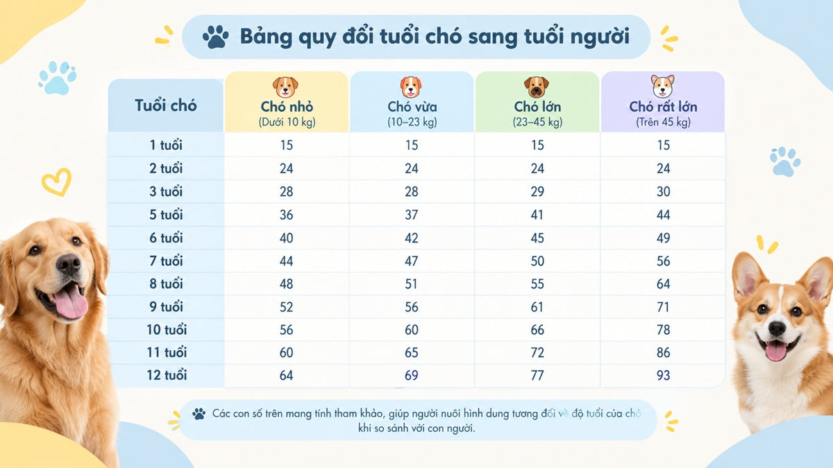 Cách tính tuổi thọ của chó nhanh nhất