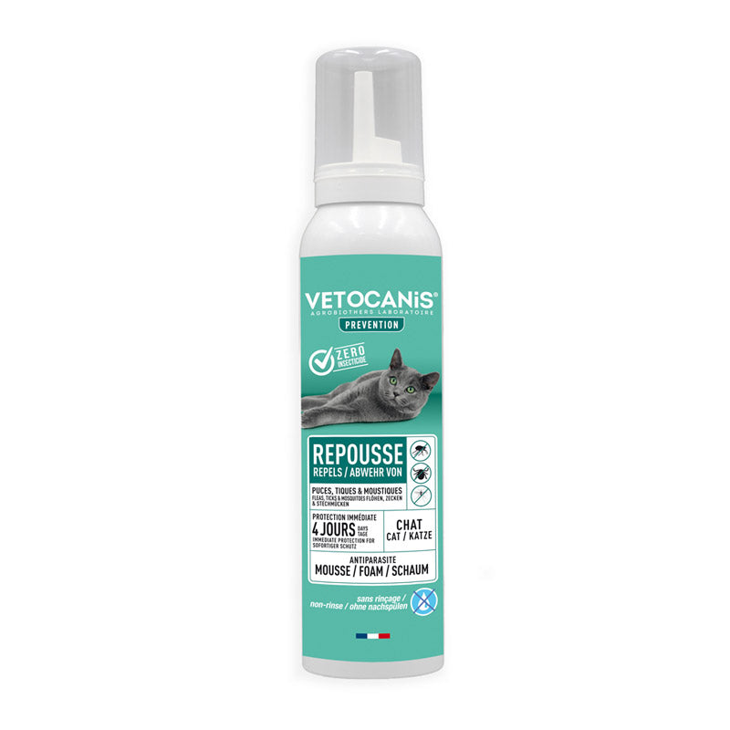 Vetocanis Preventis Anti-Flea Anti-Tick Anti-Mosquito Repellent Mousse for Cats