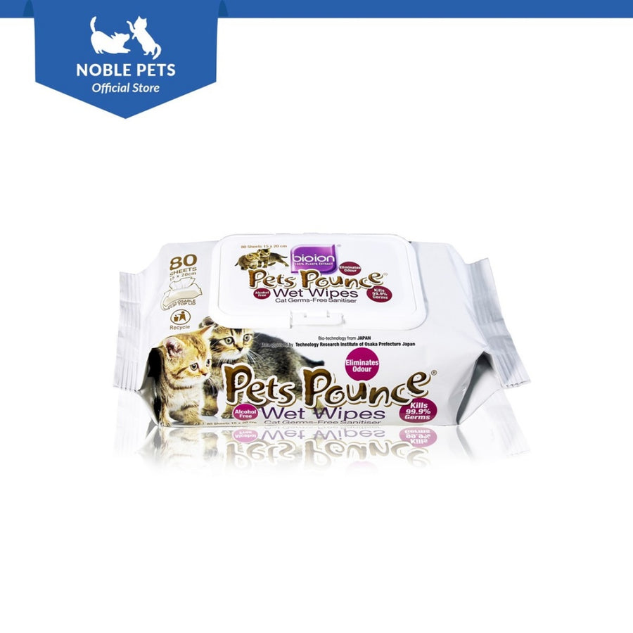 Bioion Pets Pounce Wet Wipes 80 Sheets