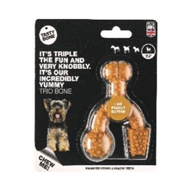 Tastybone Toy Peanut Butter Trio Bones