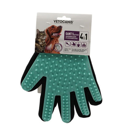Vetocanis 4 in 1 Silicone Grooming Glove for Dogs and Cats